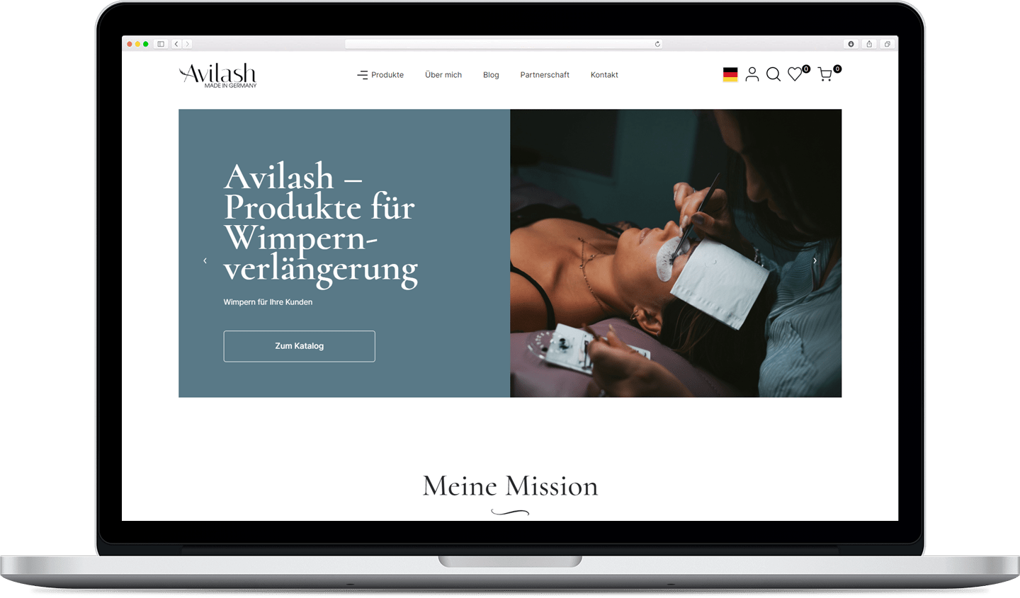 Erstellung des Avilash Onlineshops