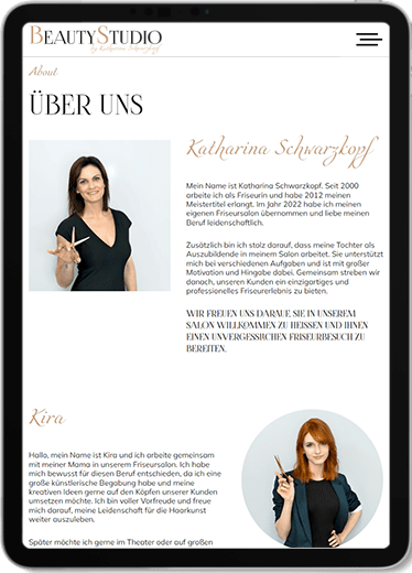 Beauty Studio von Katharina Schwarzkopf tablet