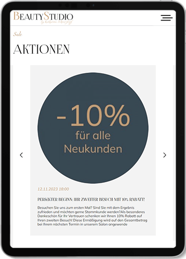 Beauty Studio von Katharina Schwarzkopf tablet