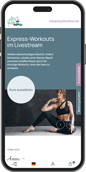 StayFitWithAn Fitness-Online-Kurse — Mobile Version