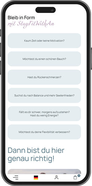 StayFitWithAn — Live-Übertragungen auf mobilen Geräten