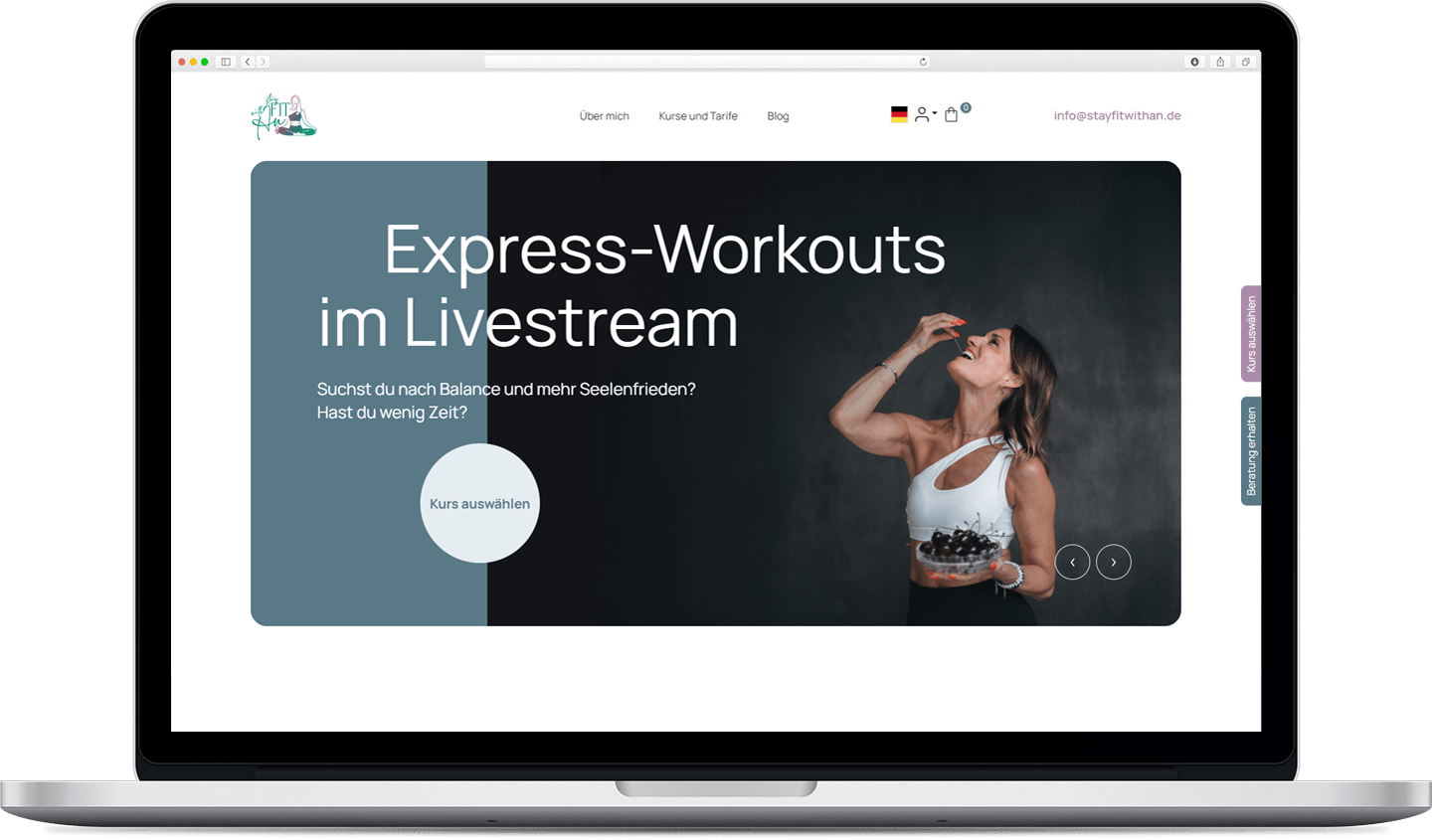 StayFitWithAn Fitness-Online-Kurse — Desktop-Version