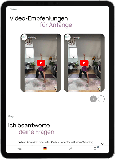 StayFitWithAn — Trainer-Seite auf Tablets