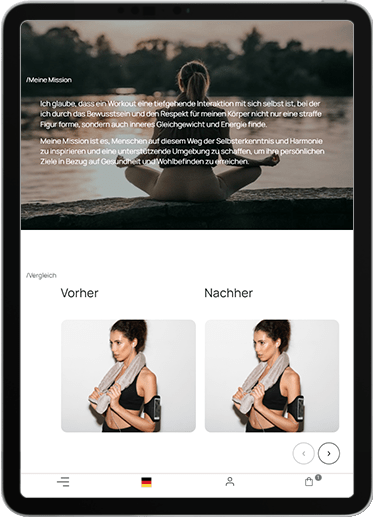 StayFitWithAn — Abonnement-Seite auf Tablets