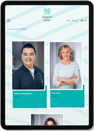 Zahnarzt am Markt Tablet-Ansicht
